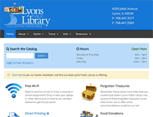 Tablet Screenshot of lyonslibrary.org